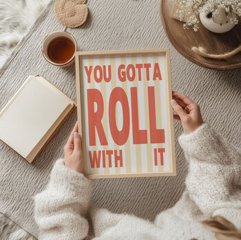 Roll With It Oasis Retro Music Giclée Art Print, 3 of 6