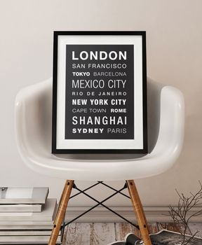 Personalised 'Favourite Destinations' Print, 4 of 6