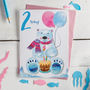 Age Two Cute Polar Bear Birthday Card, thumbnail 1 of 2