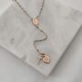 St Mary Rosary Necklace Rose Gold Dinky Heart, thumbnail 1 of 6