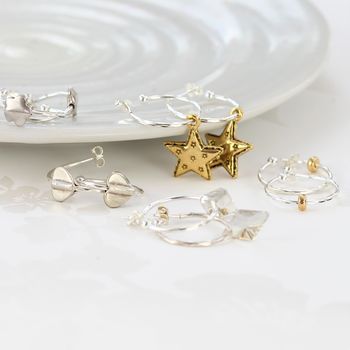 Personalised Silver Hoop Earrings With Charms, 3 of 12