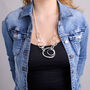 Multi Ring Matte Look Statement Necklace, thumbnail 3 of 9