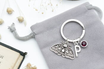 Lunar Moth Keyring Witchy, Moon Phase, 6 of 8