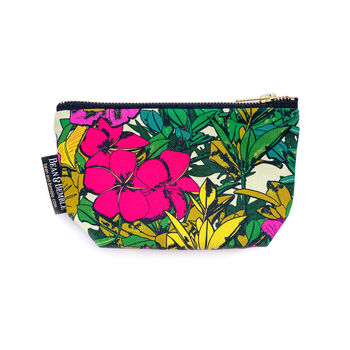 Washable Makeup Bag Colourful Tropical Flowers, 9 of 9