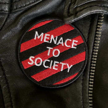 'Menace To Society' Iron On Patch, 2 of 5