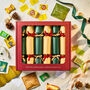 Six Handmade Christmas Crackers Shimmering Green Gold Design, thumbnail 1 of 4