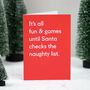 'It's All Fun And Games' Funny Christmas Card, thumbnail 1 of 6
