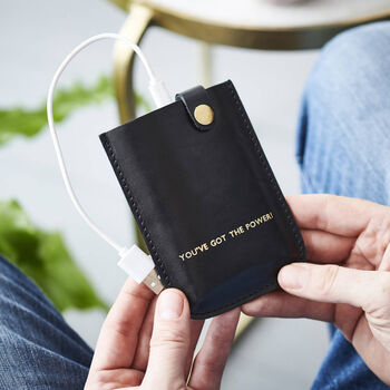 Personalised Leather Power Pack, 2 of 9