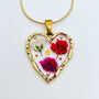 Real Gypsophila Heart Pendant Necklace Hand Made, thumbnail 1 of 9