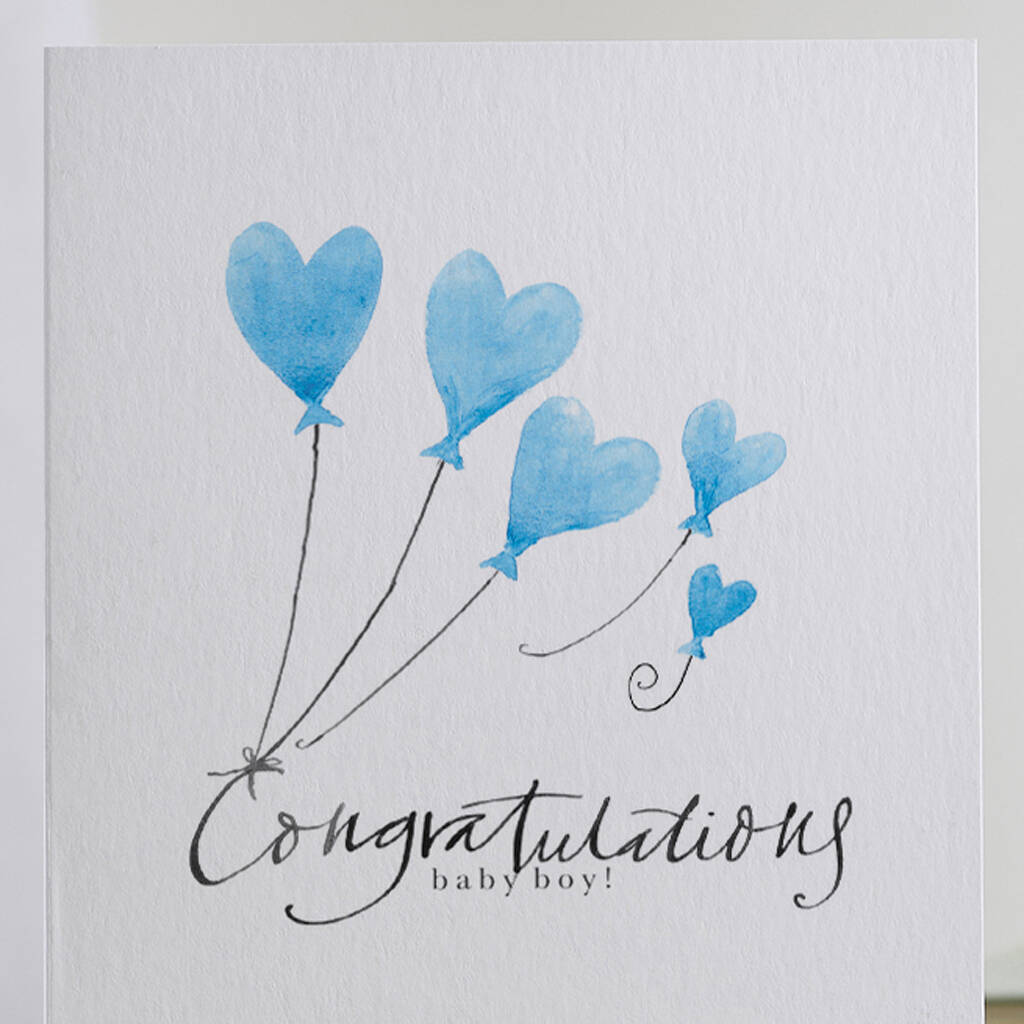 Congratulations Baby Boy' Card By Gabrielle Solly Illustration ...