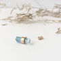 9ct Gold Raw Aquamarine Gemstone Single Stud Earring, thumbnail 4 of 5
