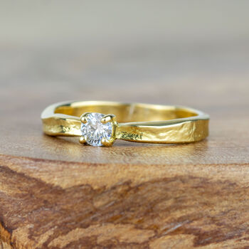Tinkerbell Gold 0.25ct Diamond Engagement Ring, 3 of 8