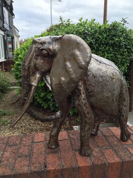 Elephant Two Foot Metal Sculpture, 5 of 7