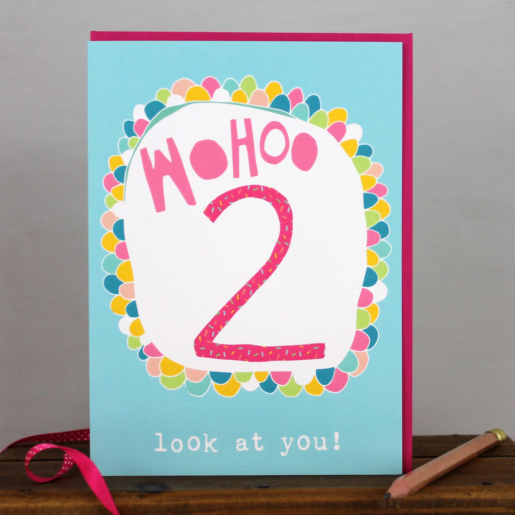 Image of 2nd Birthday Card Girl/Boy