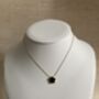 Five Leaf Black Single Clover Pendant Necklace, thumbnail 3 of 5
