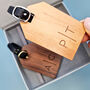 Personalised Wooden Initial Luggage Tag, Golf Tag Gift, thumbnail 2 of 6