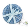 'Blue Turkish Flower' Heavyweight Glass Coaster Set, thumbnail 1 of 10