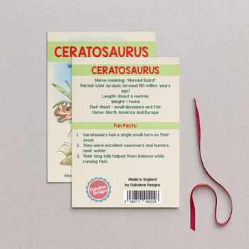 Wooden Ceratosaurus Dinosaur Christmas Tree Decoration, 2 of 3