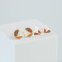 Sterling Silver Brown Geometric Stud Earrings, thumbnail 1 of 4