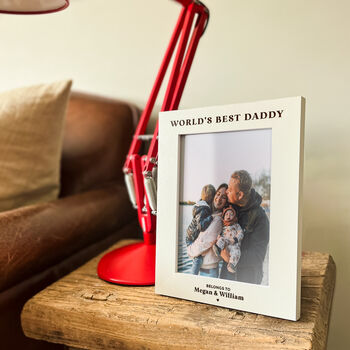 Personalised World's Best Daddy Photo Frame Gift, 7 of 10