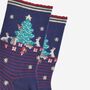 Women's Bamboo Socks Woodland Animals Christmas Tree, thumbnail 3 of 5