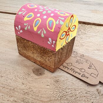 Hand Painted Set Of Three Mini Trinket Jewellery Box, 3 of 11