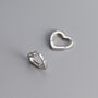 Heart Shape Huggie In Silver, thumbnail 1 of 2