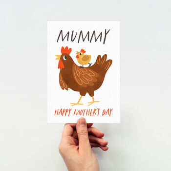 Mother’s Day Card Personalised With Mother Hen, 2 of 4
