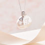 Pearl Pendant Necklace In Silver With Initial, thumbnail 12 of 12