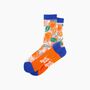 Oranges Fruit Combed Cotton Sheer Pop Socks, thumbnail 3 of 4