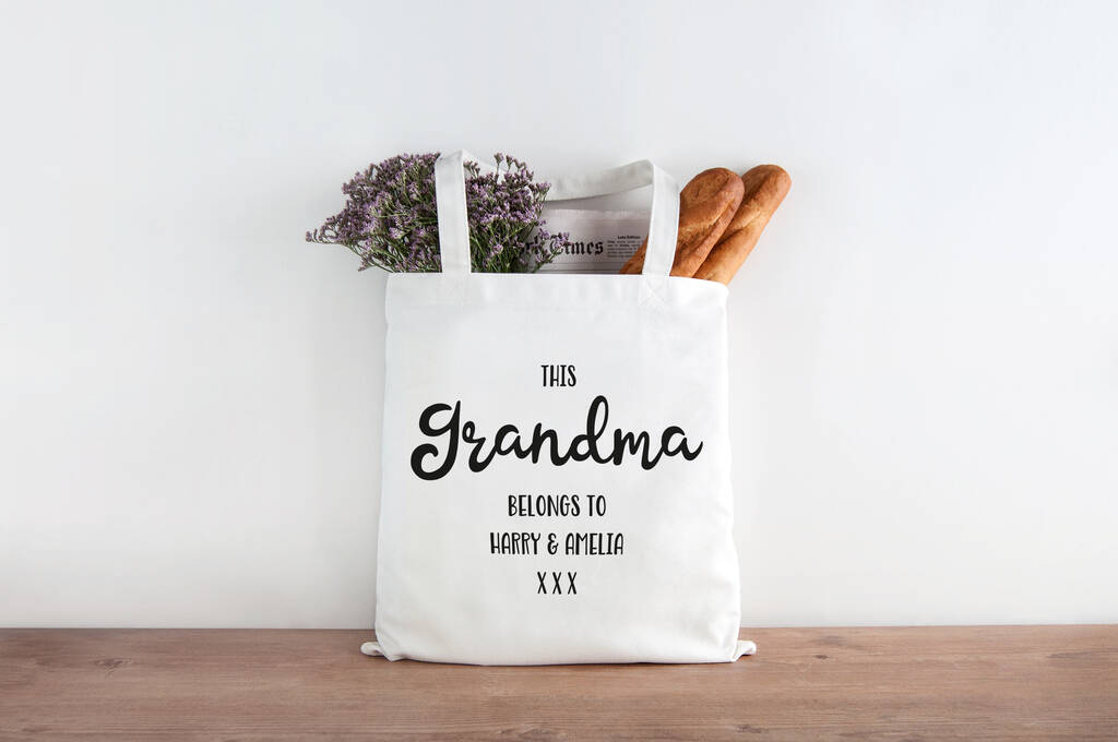 personalized grandma tote