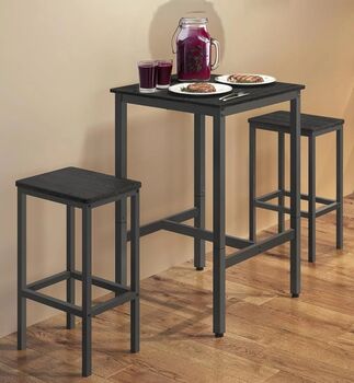 Square Bar Table With Heavy Duty Steel Frame, 2 of 12