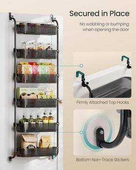 Over Door Pantry Organiser Hanging Spice Rack, 4 of 6