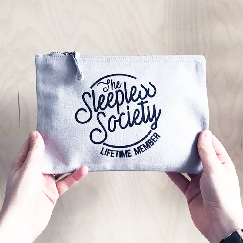 Sleepless Society Tired Parents Wash Bag, 1 of 4