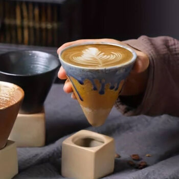 Conic Cone Shaped Coffee Cup With A Stand, 2 of 12