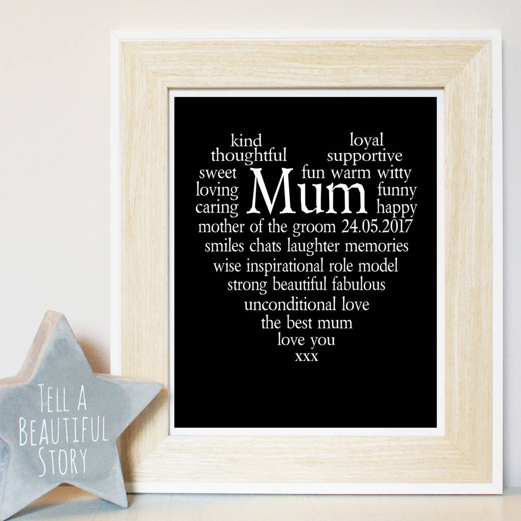 mother of the bride/groom personalised print by ciliegia designs ...