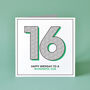 Happy 16th Birthday To A Wonderful Son Card, thumbnail 1 of 3