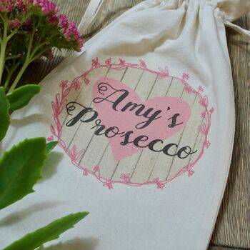 Personalised Prosecco Cotton Bottle Bag, 6 of 6