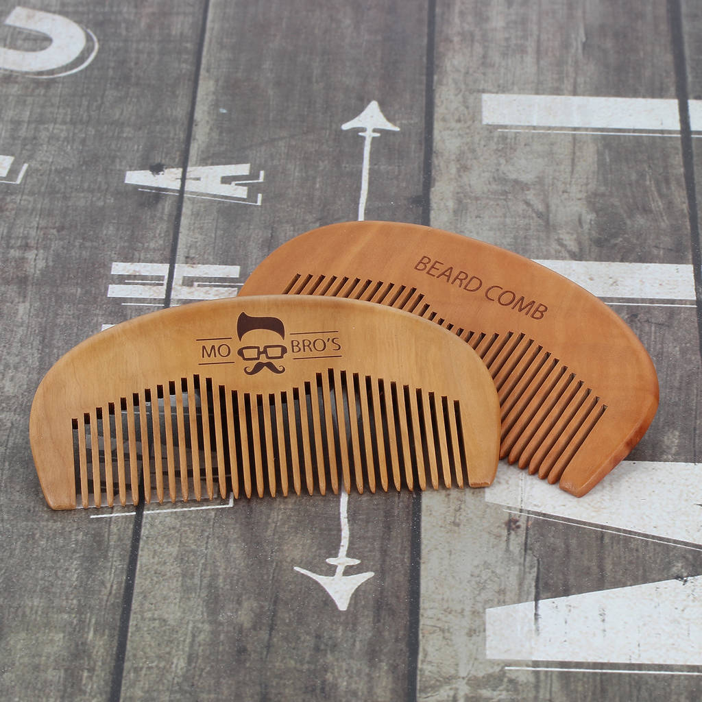wooden beard comb by mo bro's