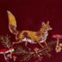 Fable Fox And Mushroom Embroidered Saddle Bag, thumbnail 5 of 7
