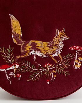 Fable Fox And Mushroom Embroidered Saddle Bag, 5 of 7