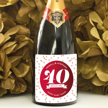 Personalised Anniversary Bubbles Labels, 4 of 7