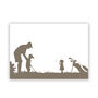 Father Playing Golf With Daughter And Son Art Print, thumbnail 2 of 3