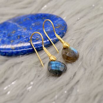 Labradorite Dangle Sterling Silver Earrings, 7 of 9