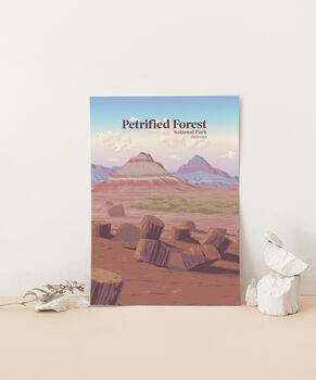 Petrified Forest National Park USA Travel Poster Print, 2 of 8