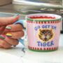 Go Get 'Em Tiger Hand Painted Mug, thumbnail 1 of 3