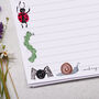 A5 Personalised Letter Writing Paper Bug And Insects, thumbnail 2 of 4