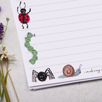 A5 Personalised Letter Writing Paper Bug And Insects, 2 of 4