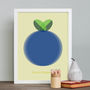 B Is For Blueberry Art Print, thumbnail 1 of 2
