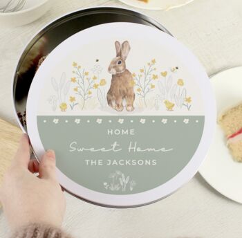 Personalised Spring Bunny Cake Tin, 3 of 3